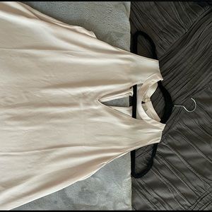 Pale Pink V Neck Tank Top